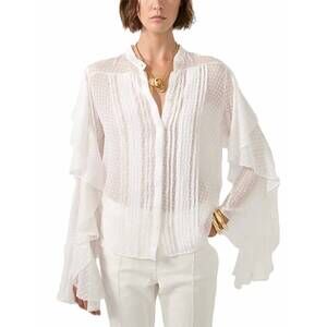 NEW BARBARA BUI plumetis silk shirt in white